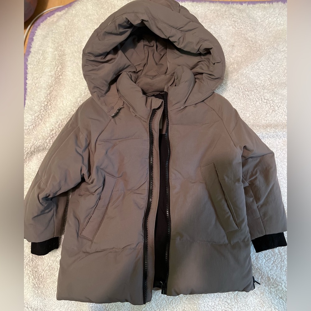 Zara water repellent down puffer size 9-12 months.